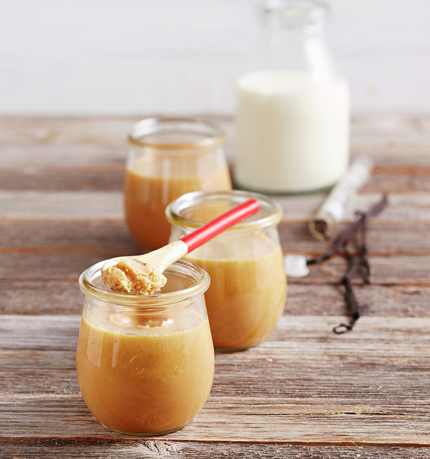 Dulce De Leche milk Jam From Argentina In Preserving Jars Photograph by Teubner Foodfoto