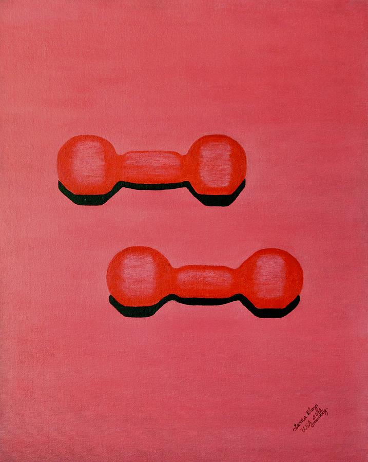  Dumbbell Painting by Lorna Maza