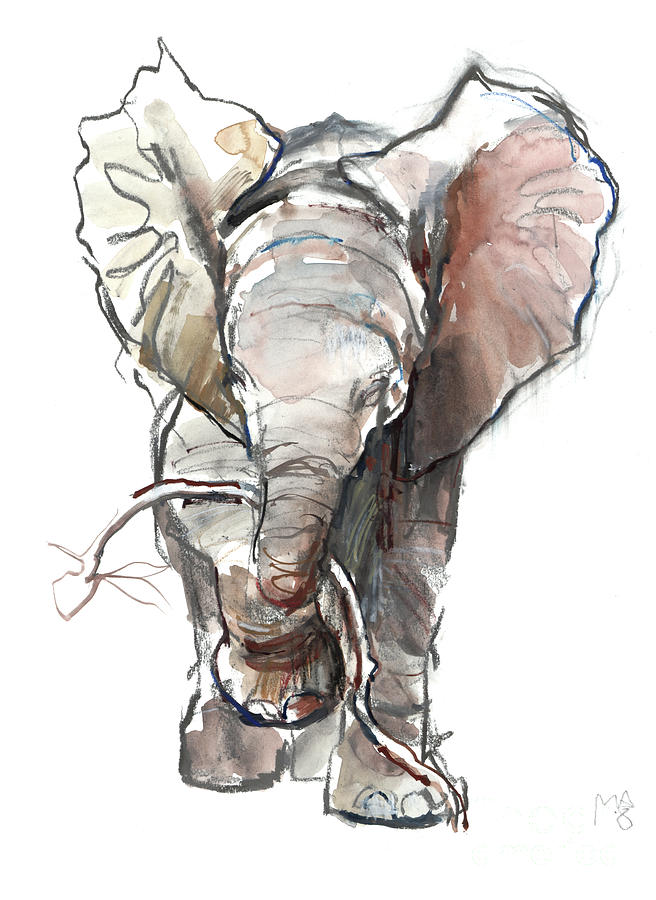 Elephant Mixed Media - Dumbo by Mark Adlington