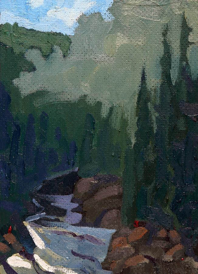 Dumoine Cascade Painting by Phil Chadwick
