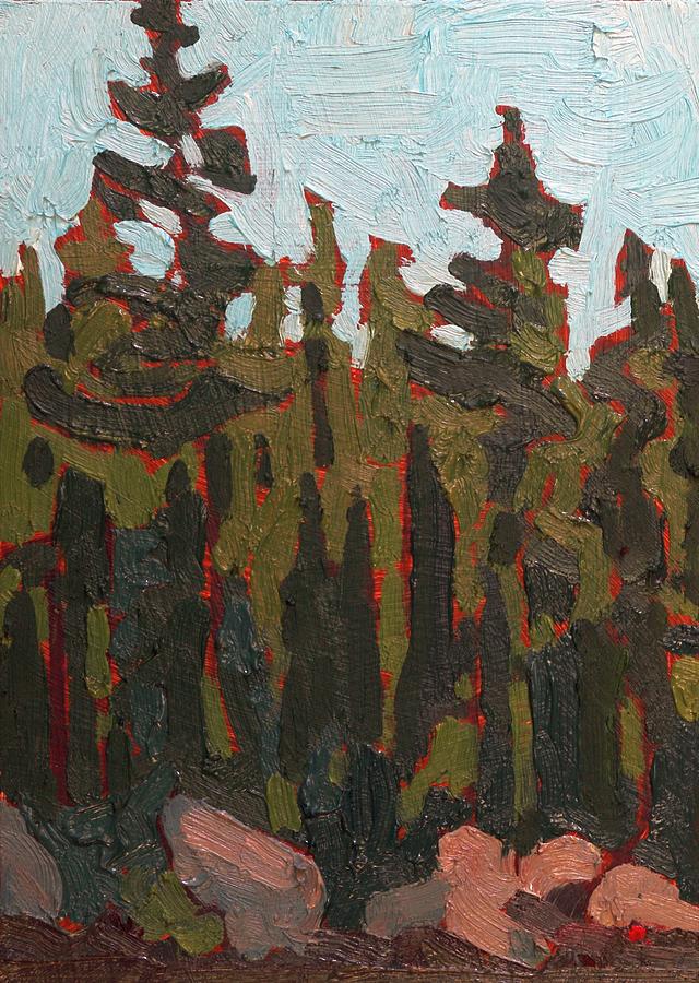 Dumoine Trees Make the Forest Painting by Phil Chadwick