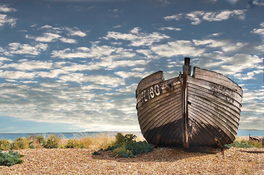 Landscape Photograph - Dungeness Boat 1 by David Resnikoff