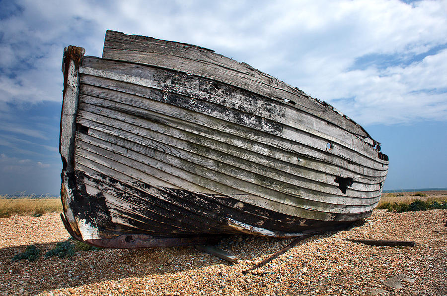 Landscape Photograph - Dungeness Boat 2 by David Resnikoff
