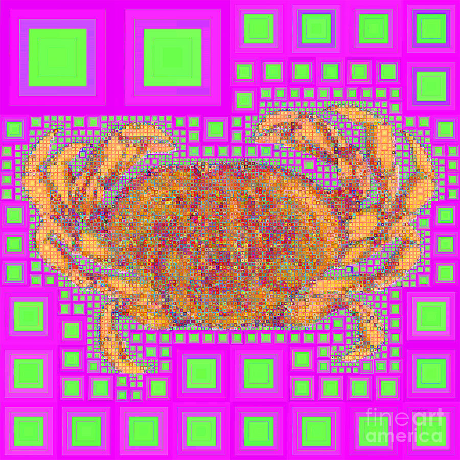 Dungeness Crab in Abstract Squares 20190203a m108 Photograph by Wingsdomain Art and Photography