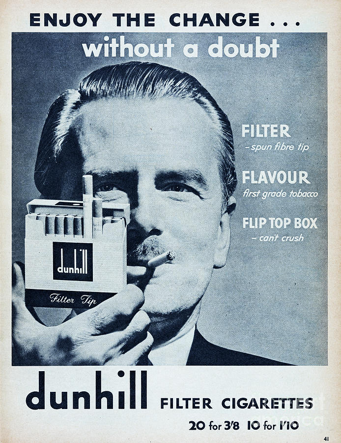 Dunhill Filter Cigarettes Photograph by Picture Post