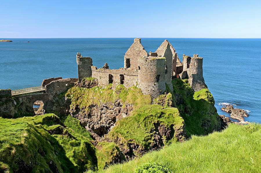 Dunluce Castle by the Sea Photograph by Jill Love