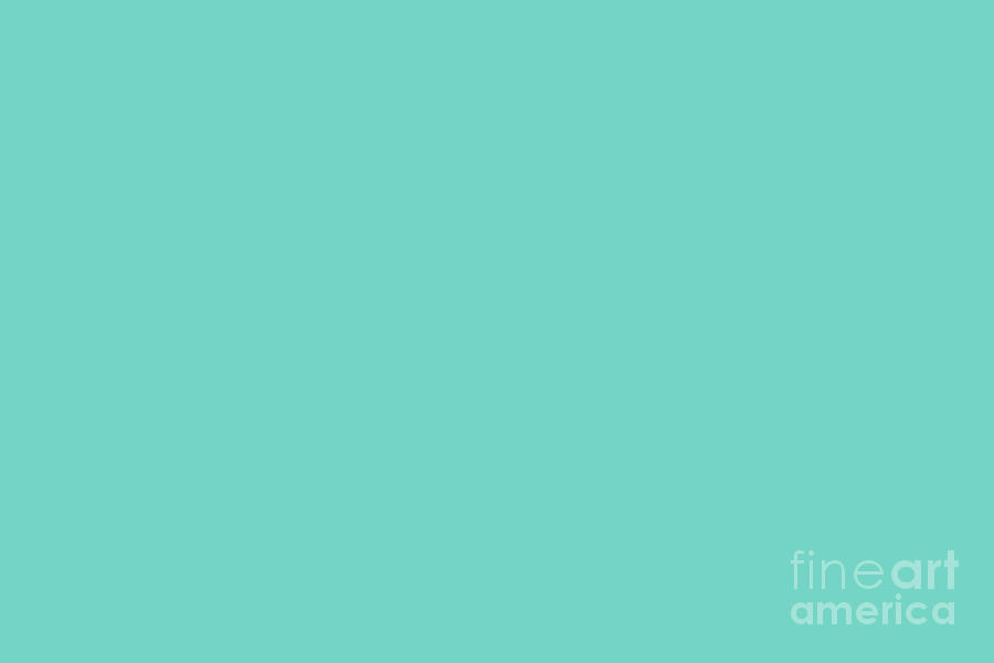 Pastel Tropical Aqua / Turquoise / Blue Green Solid Color Digital Art by  PIPA Fine Art - Simply Solid - Pixels