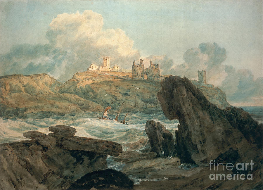 Dunstanburgh Castle Painting by Joseph Mallord William Turner - Fine ...