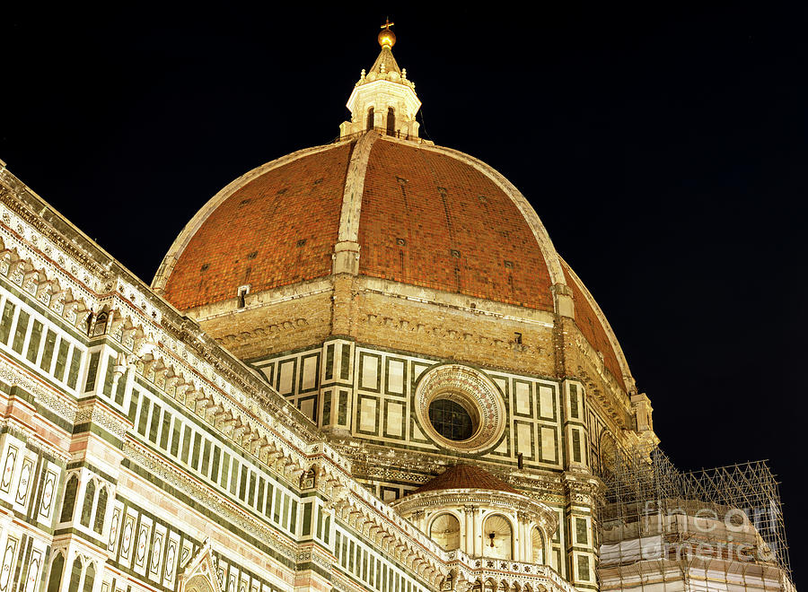 Duomo di Firenze at Night Photograph by John Rizzuto