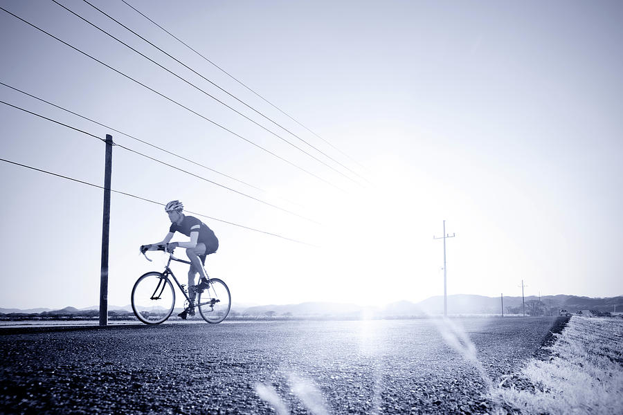Duotone Cycling Image Photograph by Fertnig