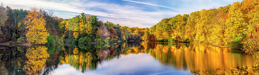 Fall Photograph - Durand Lake by Mark Papke