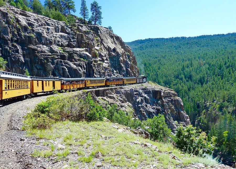 Durango And Silverton Train Rounds the Bend Photograph by Deborah League