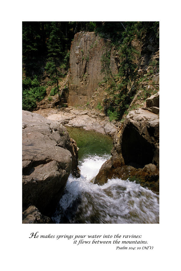 Durango Falls-104th Psalm Photograph by Richard Porter