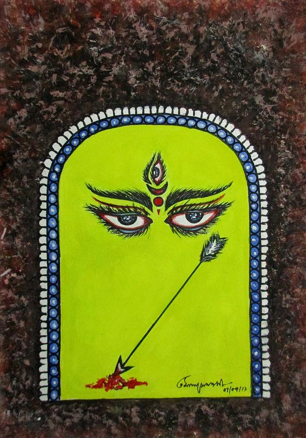 Devi Durga -2 Painting by Tamal Sen Sharma
