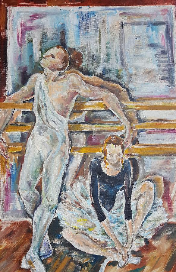 Impressionism Painting - During the breaktime. Ballet by Alla Savinkov