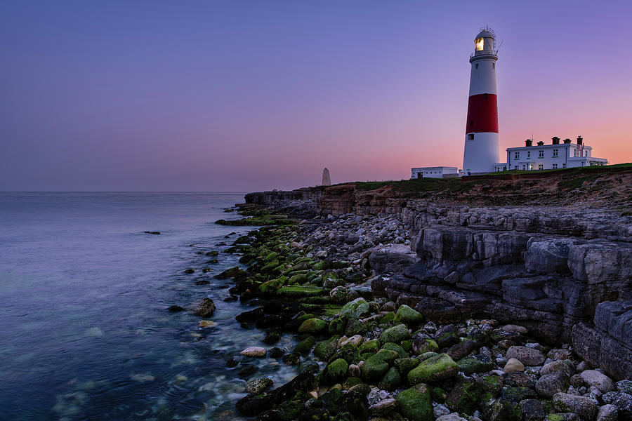 Lighthouse Photograph - Dusk At Portland Bill by Michael Blanchette Photography