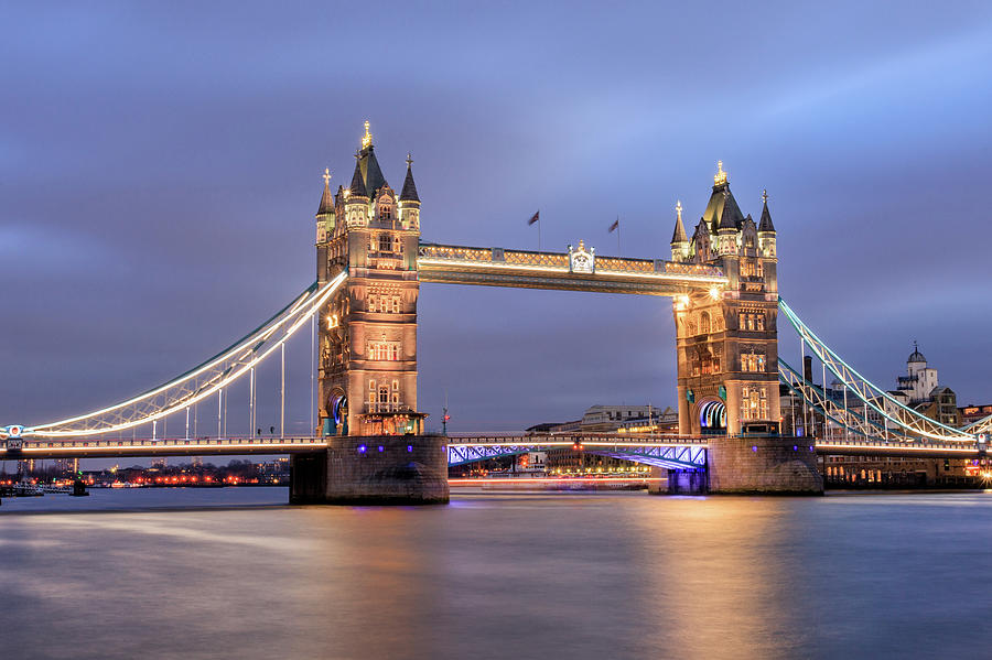 Dusk At Tower Bridge Photograph by Helminadia - Fine Art America