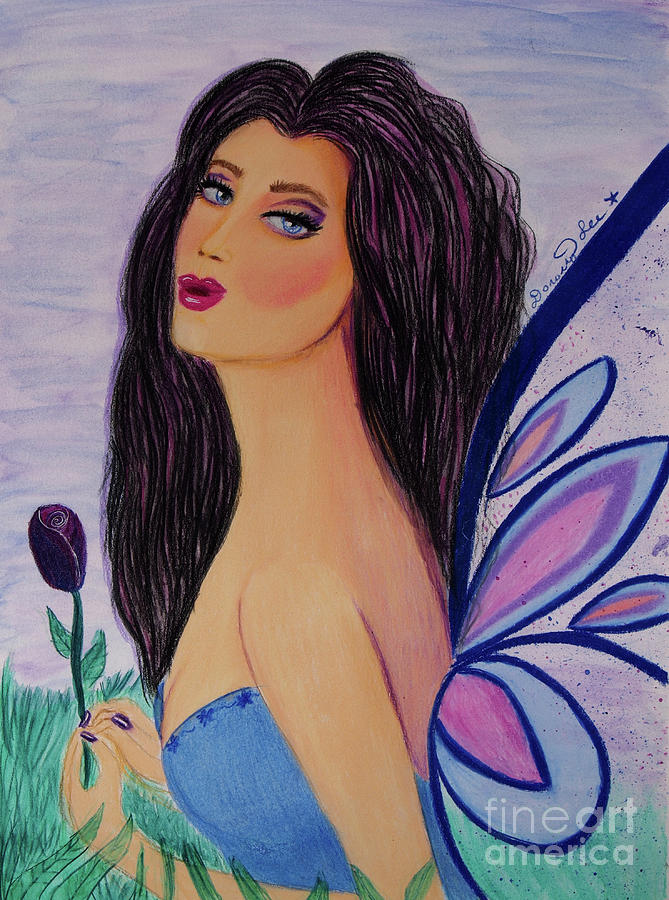 Dusk Fairy Drawing by Dorothy Lee