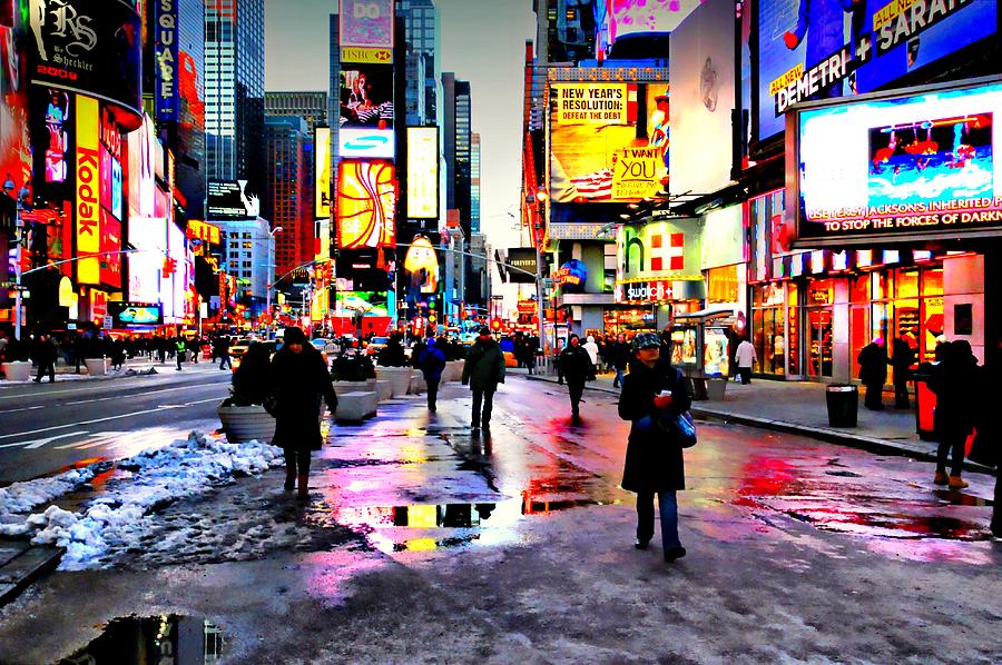 Dusk On Times Square Photograph by Diana Angstadt