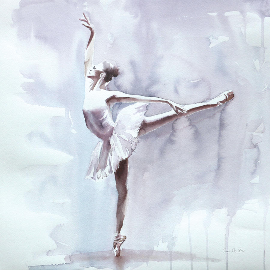 Ballerinas Painting - Dusky Arabesque by Aimee Del Valle