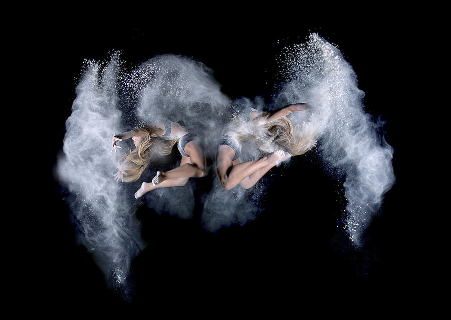 Action Photograph - Dust Dancers by Pauline Pentony Ba Hons Arps