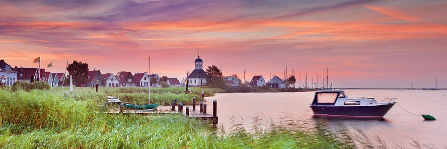 Dutch Coastal Village At Sunrise Photograph by Sara winter