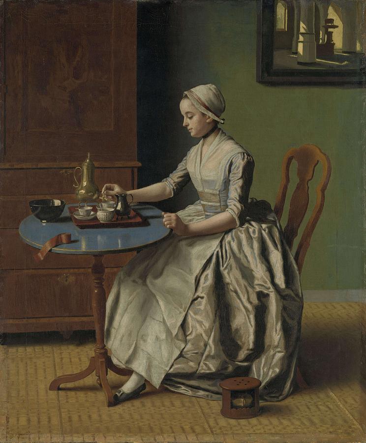 Dutch Girl at Breakfast. A Dutch Girl at Breakfast. Painting by Jean-etienne Liotard