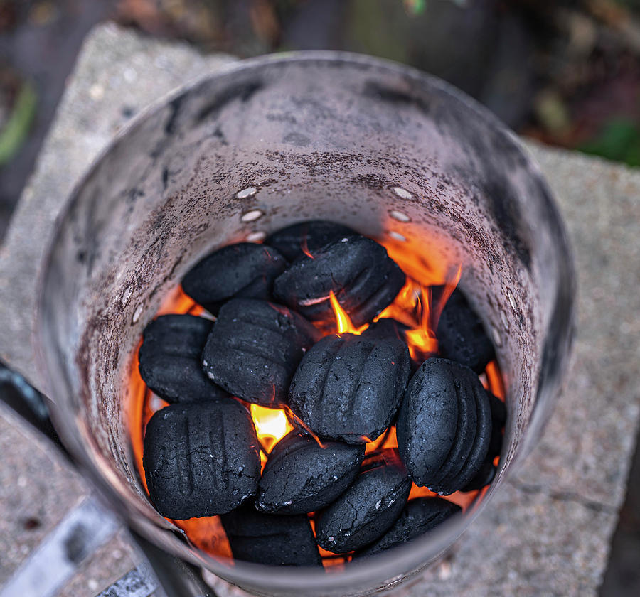 Dutch Oven With Charcoal Photograph by Sebastian Schollmeyer