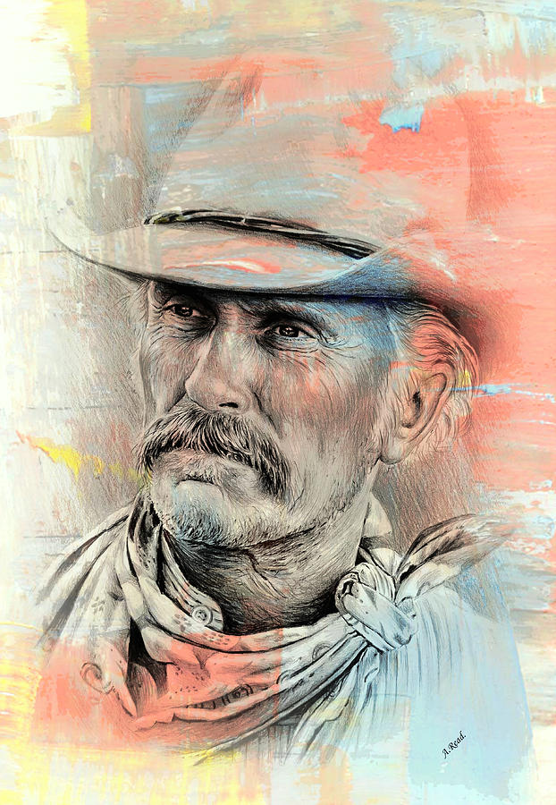 Robert Duvall Painting - Duvall Gus McCrae by Andrew Read