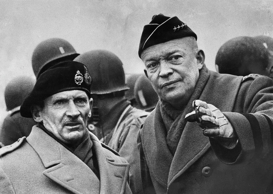 Dwight Eisenhower Photograph - Dwight D. Eisenhower and Bernard L Montgomery by Frank Scherschel