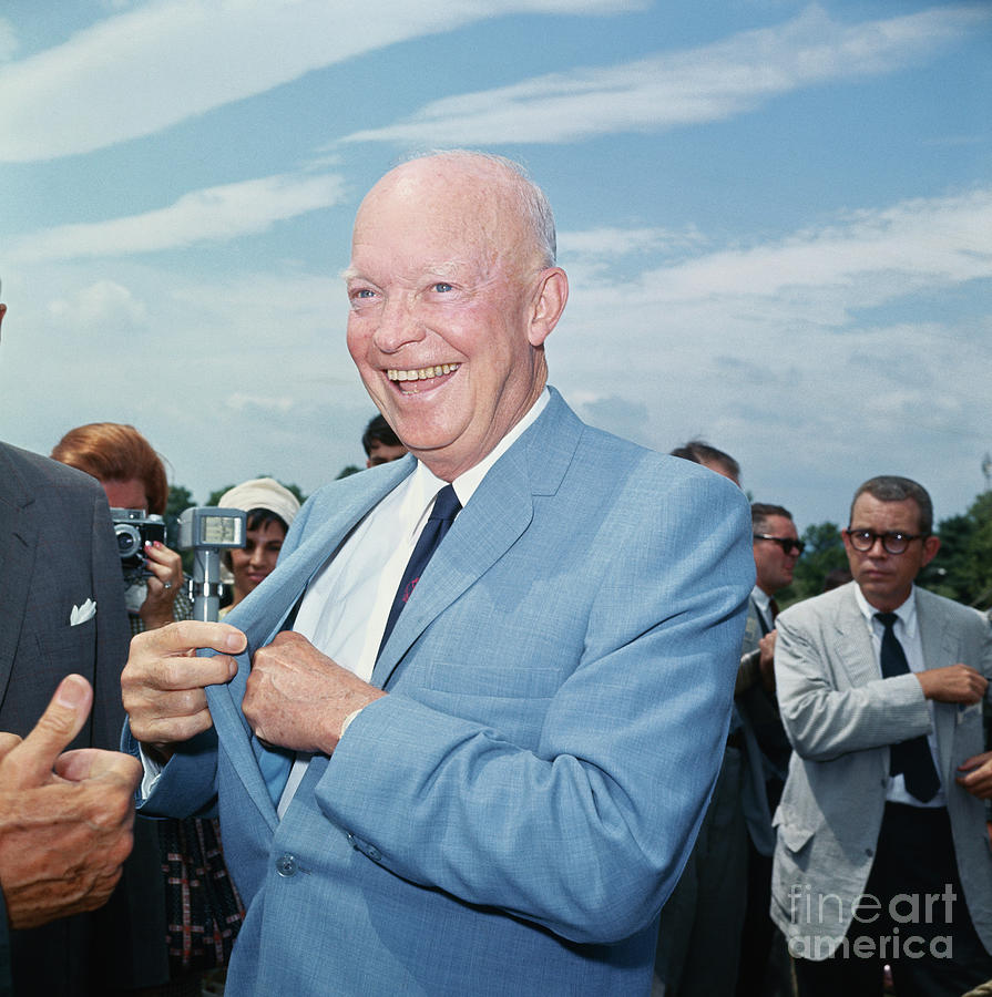 Dwight D. Eisenhower Laughing Photograph by Bettmann