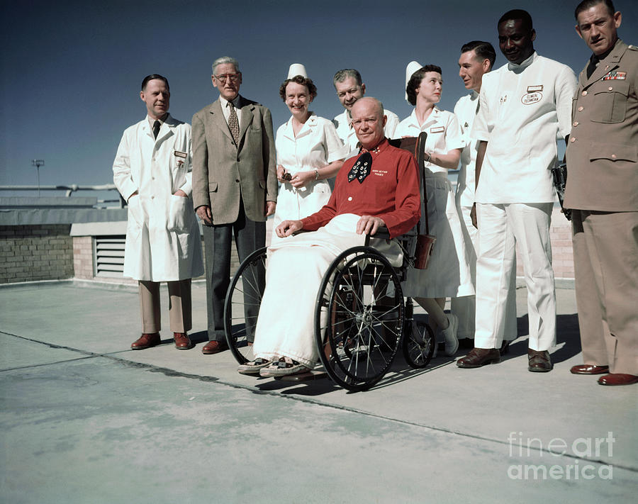 Dwight Eisenhower In Wheelchair Photograph by Bettmann
