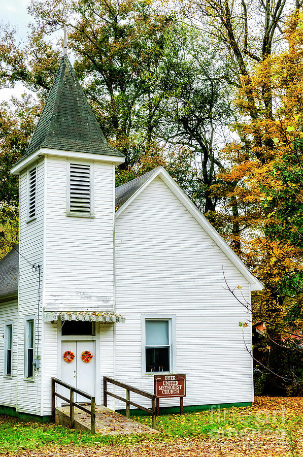 Dyer United Methodist Church Photograph by Thomas R Fletcher