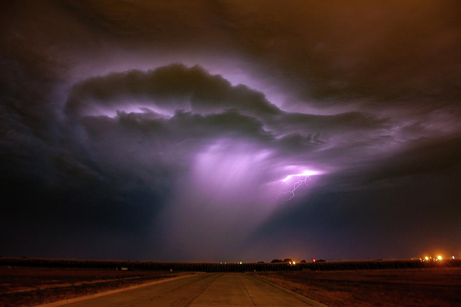Dying Late Night Supercell 001 Photograph by NebraskaSC