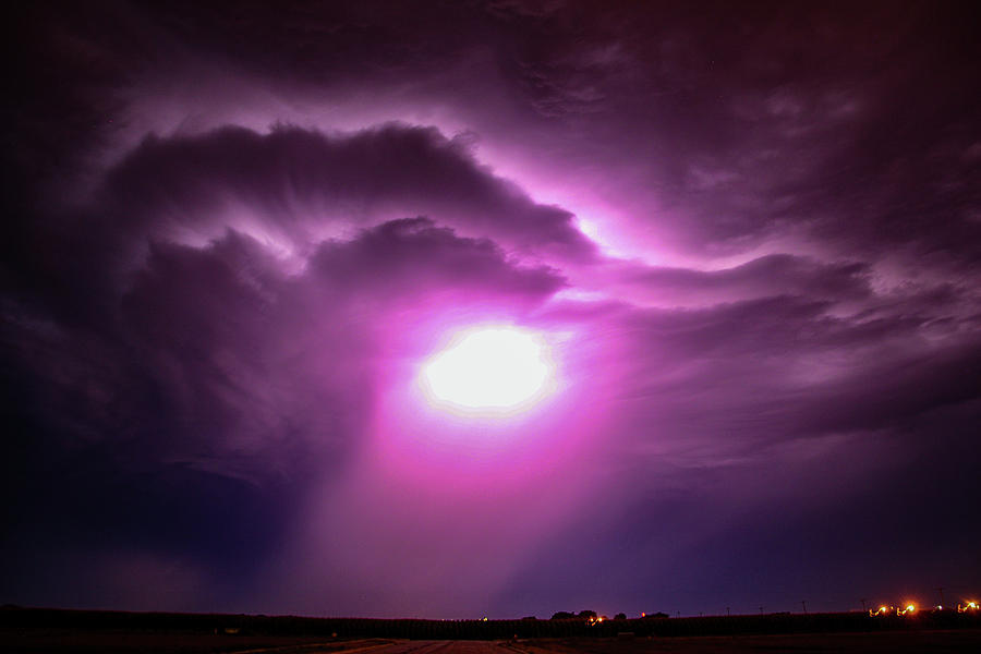 Dying Late Night Supercell 003 Photograph by NebraskaSC