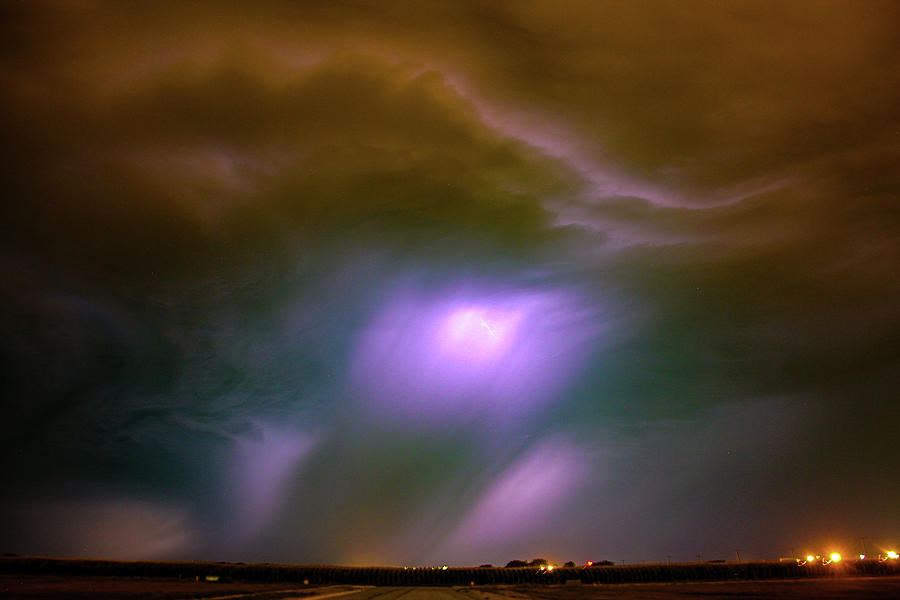 Dying Late Night Supercell 007 Photograph by NebraskaSC