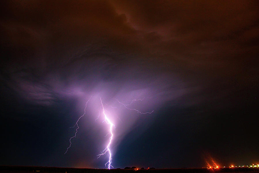 Dying Late Night Supercell 011 Photograph by NebraskaSC