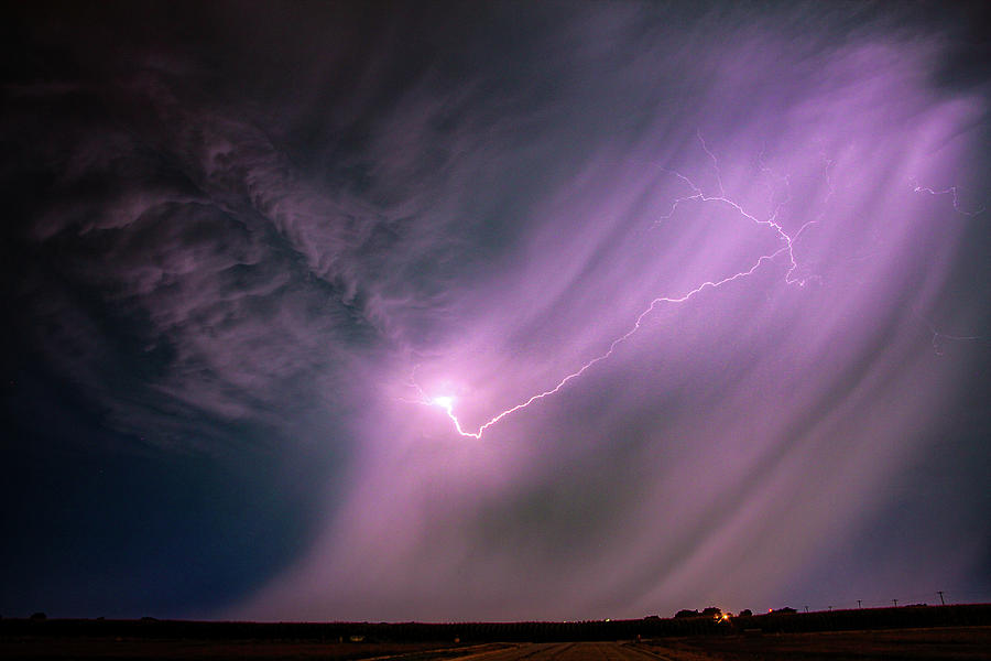 Dying Late Night Supercell 022 Photograph by NebraskaSC