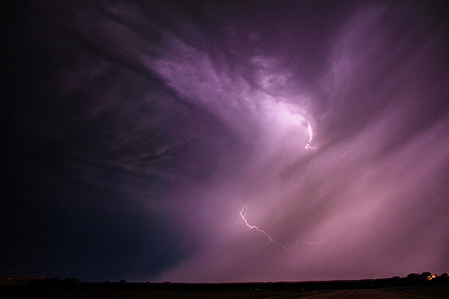 Dying Late Night Supercell 028 Photograph by NebraskaSC
