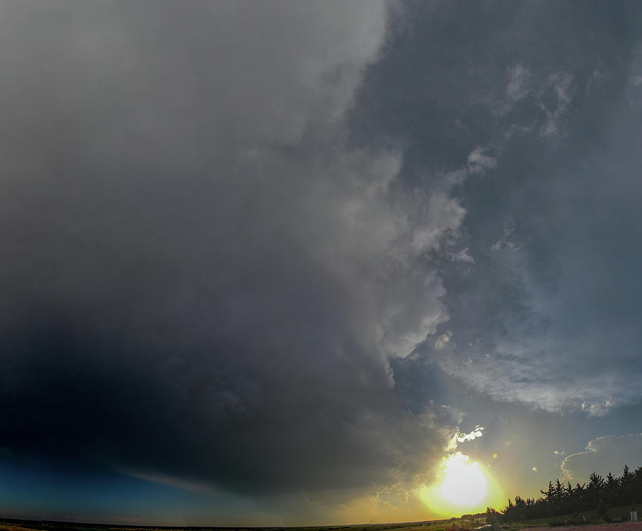 Dying Nebraska Thunderstorms at Sunset 010 Photograph by NebraskaSC