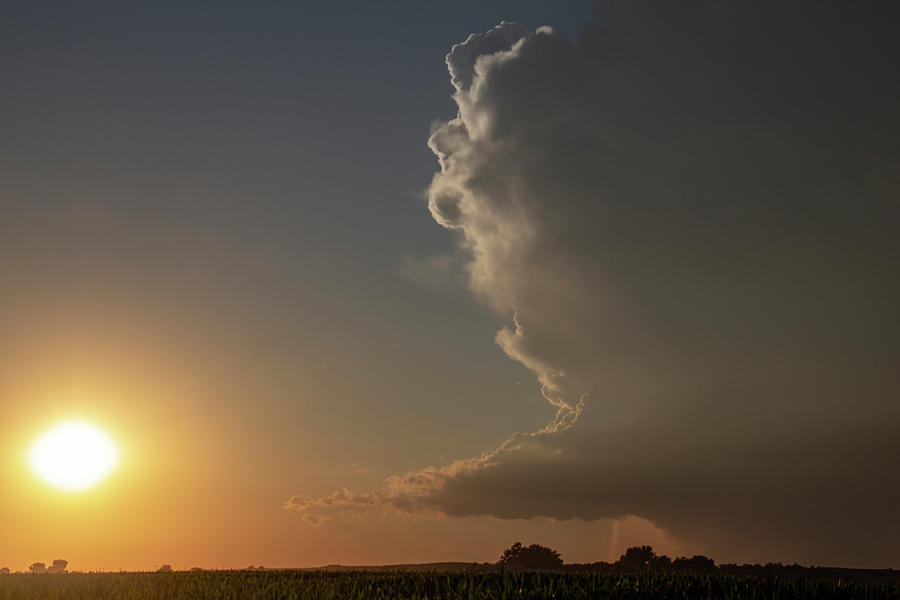 Dying Nebraska Thunderstorms at Sunset 041 Photograph by NebraskaSC