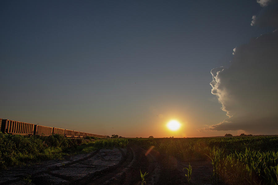 Dying Nebraska Thunderstorms at Sunset 045 Photograph by NebraskaSC