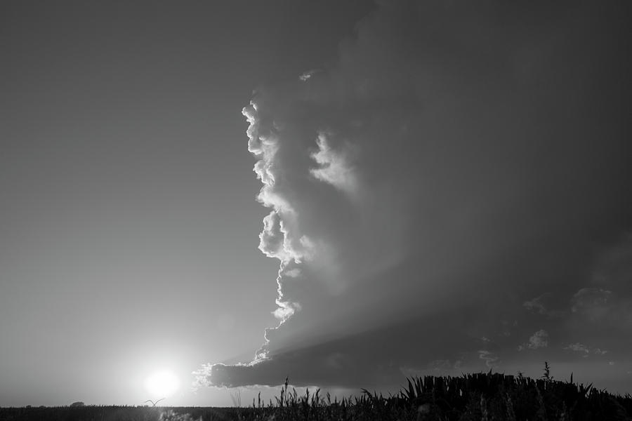 Dying Nebraska Thunderstorms at Sunset 060 Photograph by NebraskaSC