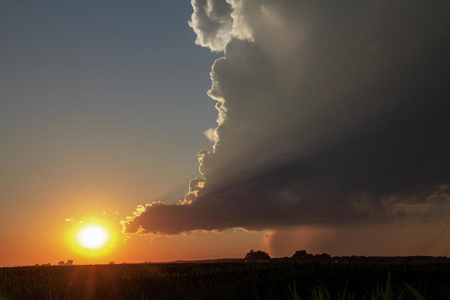 Dying Nebraska Thunderstorms at Sunset 069 Photograph by NebraskaSC