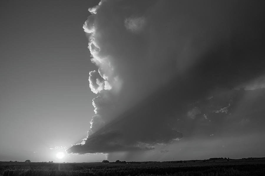Dying Nebraska Thunderstorms at Sunset 071 Photograph by NebraskaSC