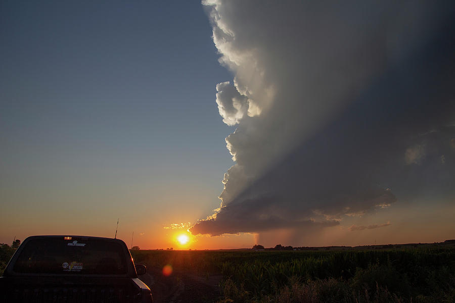 Dying Nebraska Thunderstorms at Sunset 074 Photograph by NebraskaSC