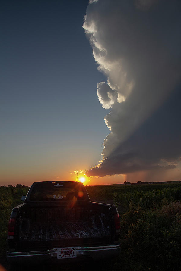 Dying Nebraska Thunderstorms at Sunset 075 Photograph by NebraskaSC