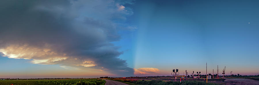 Dying Nebraska Thunderstorms at Sunset 079 Photograph by NebraskaSC