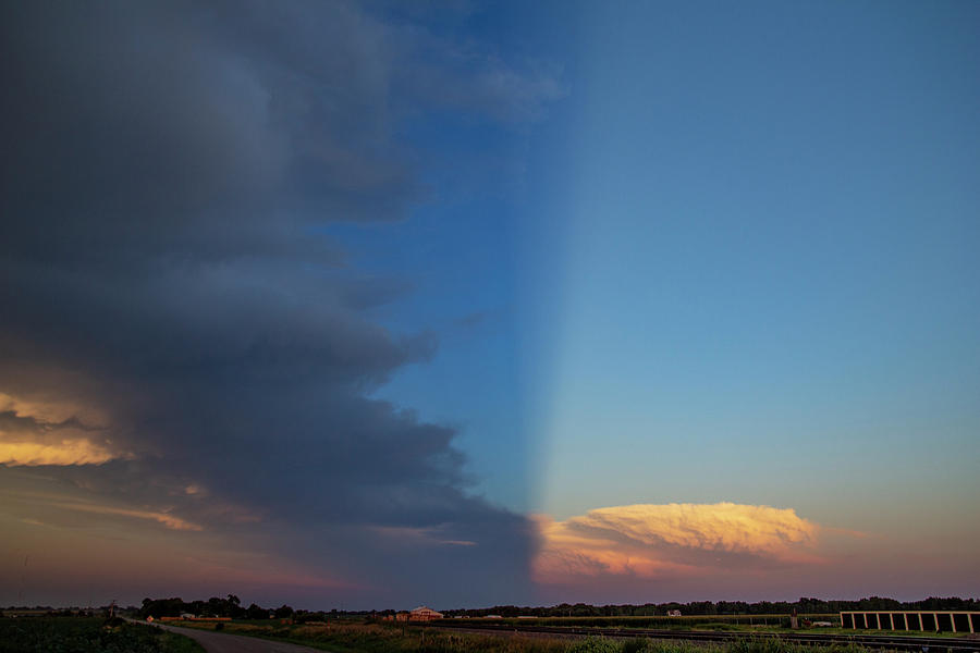 Dying Nebraska Thunderstorms at Sunset 080 Photograph by NebraskaSC
