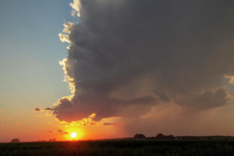 Dying Nebraska Thunderstorms at Sunset 083 Photograph by NebraskaSC